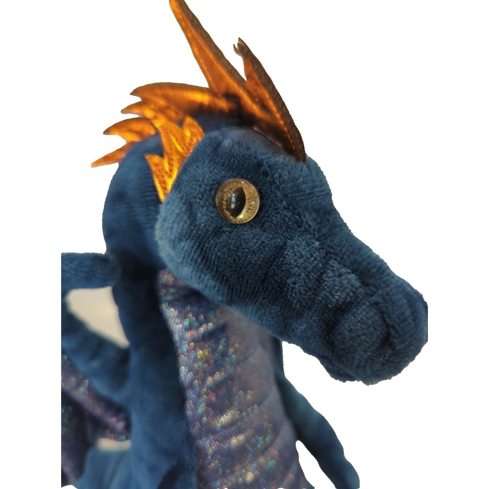 Douglas Cuddle Toys Zander Blue Dragon 12" Plush #823 2022  Majestic